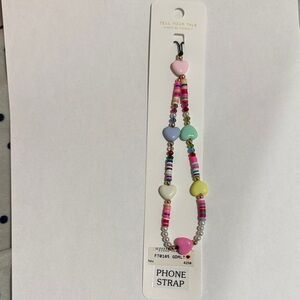 Multicolor Phone Strap hearts